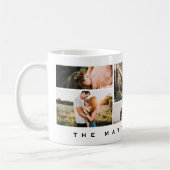 Minimalistische moderne familie fotocollage koffiemok (Links)