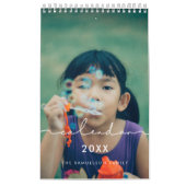 Minimalistische moderne familie fotokalender 2025 kalender (Hoes)