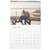 Minimalistische moderne familie multi foto kalende kalender (Jan 2026)