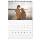 Minimalistische moderne familie multi foto kalende kalender (Feb 2026)