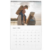 Minimalistische moderne familie multi foto kalende kalender (Mar 2026)