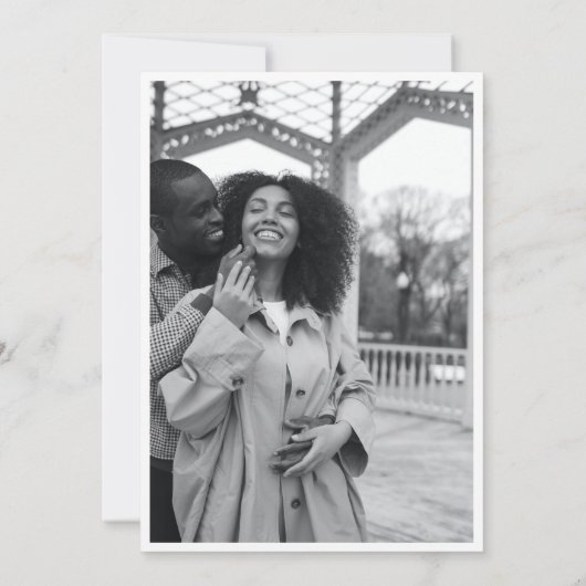 Minimalistische moderne foto bewaar de datum kaart (Achterkant)