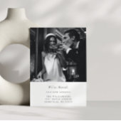 Minimalistische moderne foto bruiloft verplaatst n aankondiging