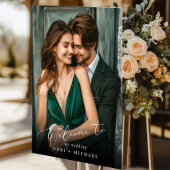 Minimalistische moderne foto bruiloft welkom acryl bord