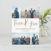 Minimalistische Moderne Foto Collage Hartelijk dan Bedankkaart (Staand voorkant)