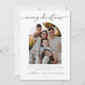 Minimalistische moderne foto familie kerst Kaart (Voorkant)