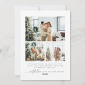 Minimalistische moderne foto familie kerst Kaart (Achterkant)