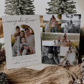 Minimalistische moderne foto familie kerst Kaart