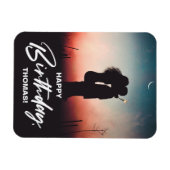 Minimalistische moderne foto Gelukkige Verjaardags Magneet (Horizontaal)