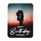 Minimalistische moderne foto Gelukkige Verjaardags Magneet (Verticaal)