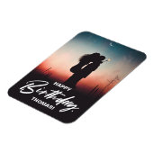 Minimalistische moderne foto Gelukkige Verjaardags Magneet (Linkerzijde)