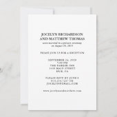 Minimalistische moderne foto, gewoon gehuwd | Ontv Kaart (Achterkant)