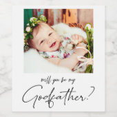 Minimalistische moderne foto Godfater voorstel Wijn Etiket (Enkel label)