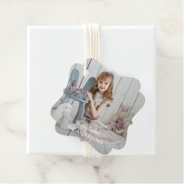 Minimalistische moderne foto Happy Easter Bedankjes Labels