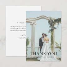 Minimalistische Moderne Foto Huwelijksbrief