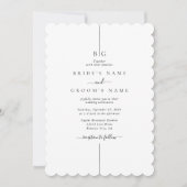 Minimalistische moderne foto inline monogram bruil kaart (Voorkant)