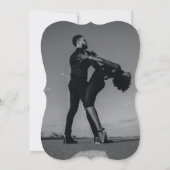 Minimalistische moderne foto inline monogram bruil kaart (Achterkant)