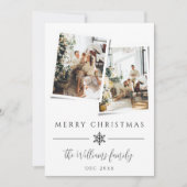 Minimalistische moderne foto Kerstmis Feestdagenkaart (Voorkant)