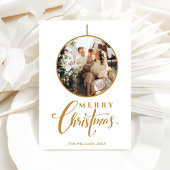 Minimalistische moderne foto Kerstmis Feestdagenkaart