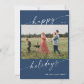 Minimalistische moderne foto kerstvakantie Kaart (Voorkant)