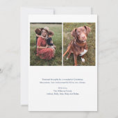 Minimalistische moderne foto kerstvakantie Kaart (Achterkant)