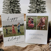 Minimalistische moderne foto kerstvakantie Kaart