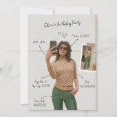 Minimalistische Moderne Foto Mode Moodboard Verjaa Kaart (Voorkant)