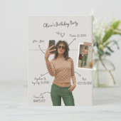 Minimalistische Moderne Foto Mode Moodboard Verjaa Kaart (Staand voorkant)