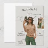 Minimalistische Moderne Foto Mode Moodboard Verjaa Kaart (Voorkant / Achterkant)