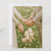 Minimalistische moderne foto overlay bruiloft kaart (Achterkant)