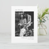 Minimalistische moderne foto Save the Date Kaart (Staand voorkant)