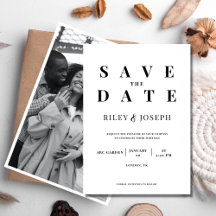 Minimalistische moderne foto save the date