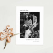 Minimalistische moderne foto Save the Date Kaart