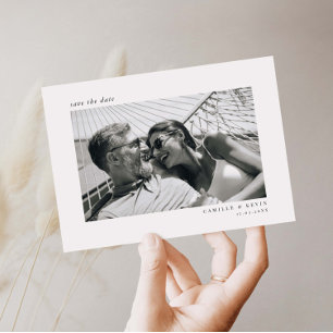 Minimalistische moderne foto Save the Date Kaart