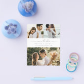 Minimalistische moderne foto Save the Date uitnodi Flyer (Enkel)