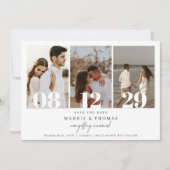 Minimalistische moderne foto Save the Date uitnodi Kaart (Voorkant)