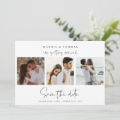 Minimalistische moderne foto Save the Date uitnodi Kaart (Staand voorkant)