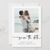 Minimalistische moderne foto Save the Date uitnodi Kaart (Voorkant)