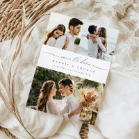 Minimalistische moderne foto Save the Date uitnodi