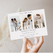 Minimalistische moderne foto Save the Date uitnodi Kaart