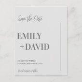 Minimalistische moderne foto trouwkaart save the d aankondigingskaart (Voorkant)
