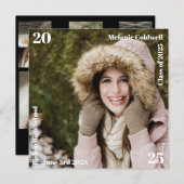 Minimalistische moderne fotocollage Afstuderen Aankondiging (Voorkant / Achterkant)