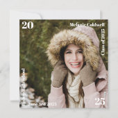 Minimalistische moderne fotocollage Afstuderen Aankondiging (Voorkant)