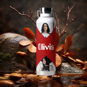 Minimalistische moderne fotocollage gepersonalisee waterfles