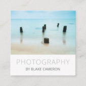 Minimalistische moderne fotograaf vierkante visitekaartje (Voorkant)