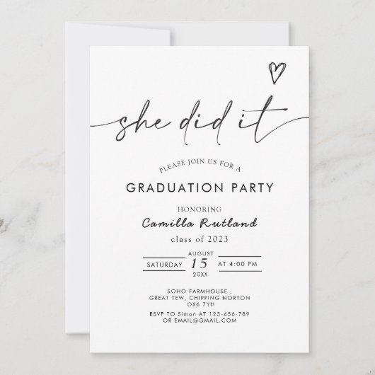 Minimalistische moderne fotograafpartij kaart (Voorkant)