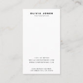 Minimalistische moderne fotografie, volledige foto visitekaartje (Achterkant)