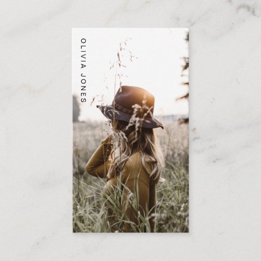 Minimalistische moderne fotografie, volledige foto visitekaartje (Voorkant)