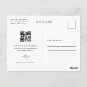 Minimalistische moderne fotokalender QR Save the D Briefkaart (Achterkant)