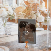 Minimalistische moderne fototafel nummervoor kaart